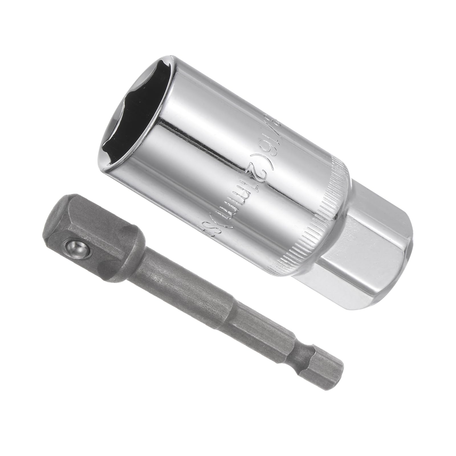 CoCud Spark Plug Socket Set, Metric 21mm 3/8" Drive 2.5" Length, CR-V Mirror Finish Socket with Socket Extension - (Applications: for Fastener Application)