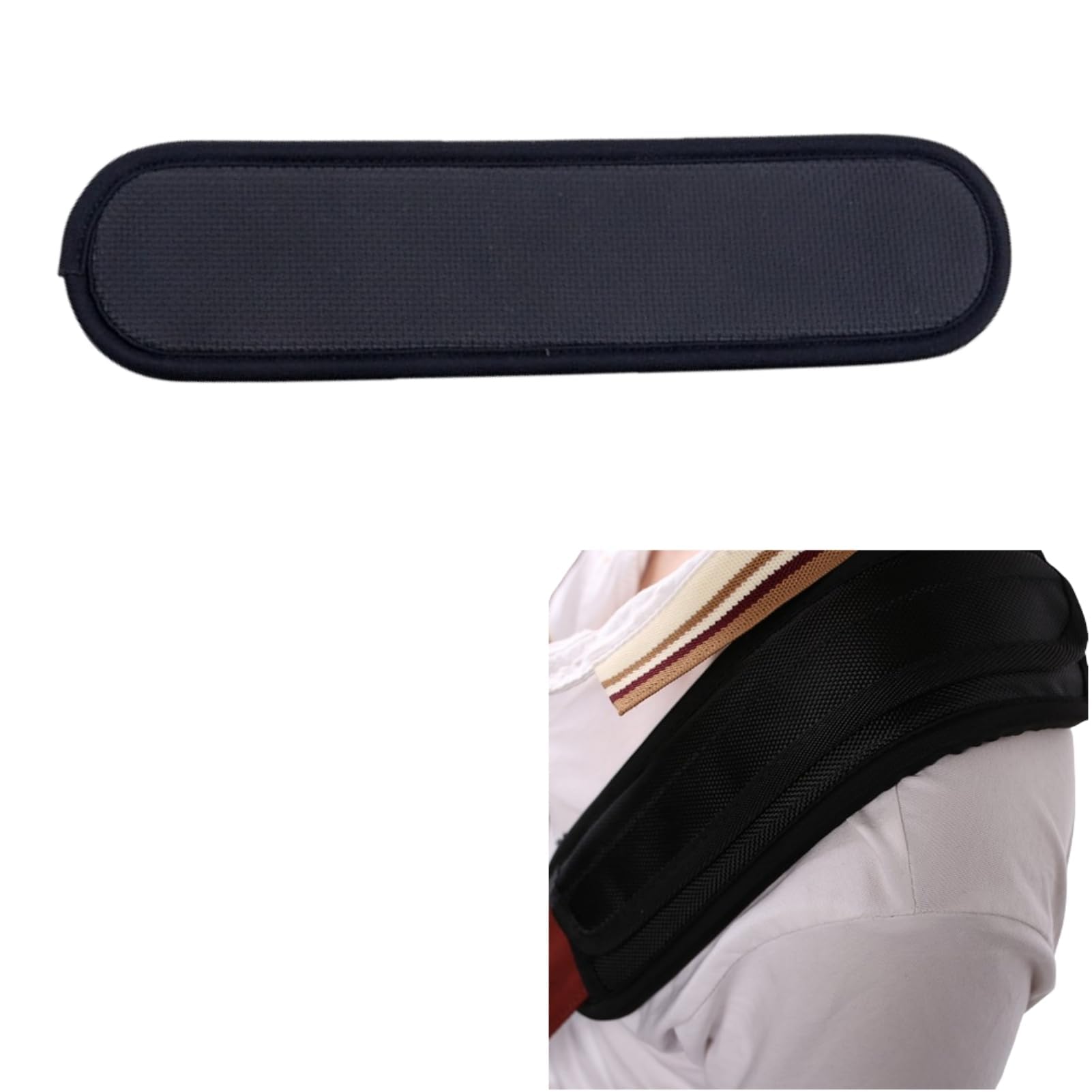 MOVKZACV Guitar Strap, Non-slip Shoulder Pad for Bass Guitar, Electric Guitar, Acoustic Guitar or Camera Bag, Computer Bag (31.7x8x1.2cm)