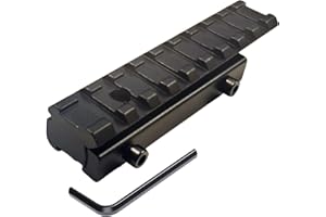 Miaozhun 9 Slots Dovetail to Picatinny Adapter Rail Mount, 11mm Dovetail to 21mm Picatinny Convert Mount