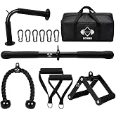 Cable Machine Attachment Set LAT Pulldown Attachments Weight Machine Accessories for Home Gym