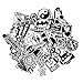 Transparent Vinyl Stickers Pack 100 pcs,Black and Clear Stickers Decals, Sticker Bomb for Water Bottle Laptop Car Motorcycle Bicycle Luggage Graffiti Skateboard Deacls (Clear Stickers)