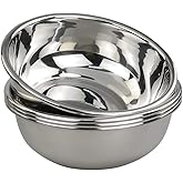 Doryh 18/10 Stainless Steel Mixing Bowls, Nesting Bowls for Meal Prep, Serving, Baking, Set of 4