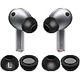 IiEXCEL Galaxy Buds 3 Pro Memory Foam Tips Earbud, 2 Pairs Replacement Comfortable No Silicone Pain Noise Isolation Earbuds Accessories Compatible with Samsung Galaxy Buds 3 Pro - Black L