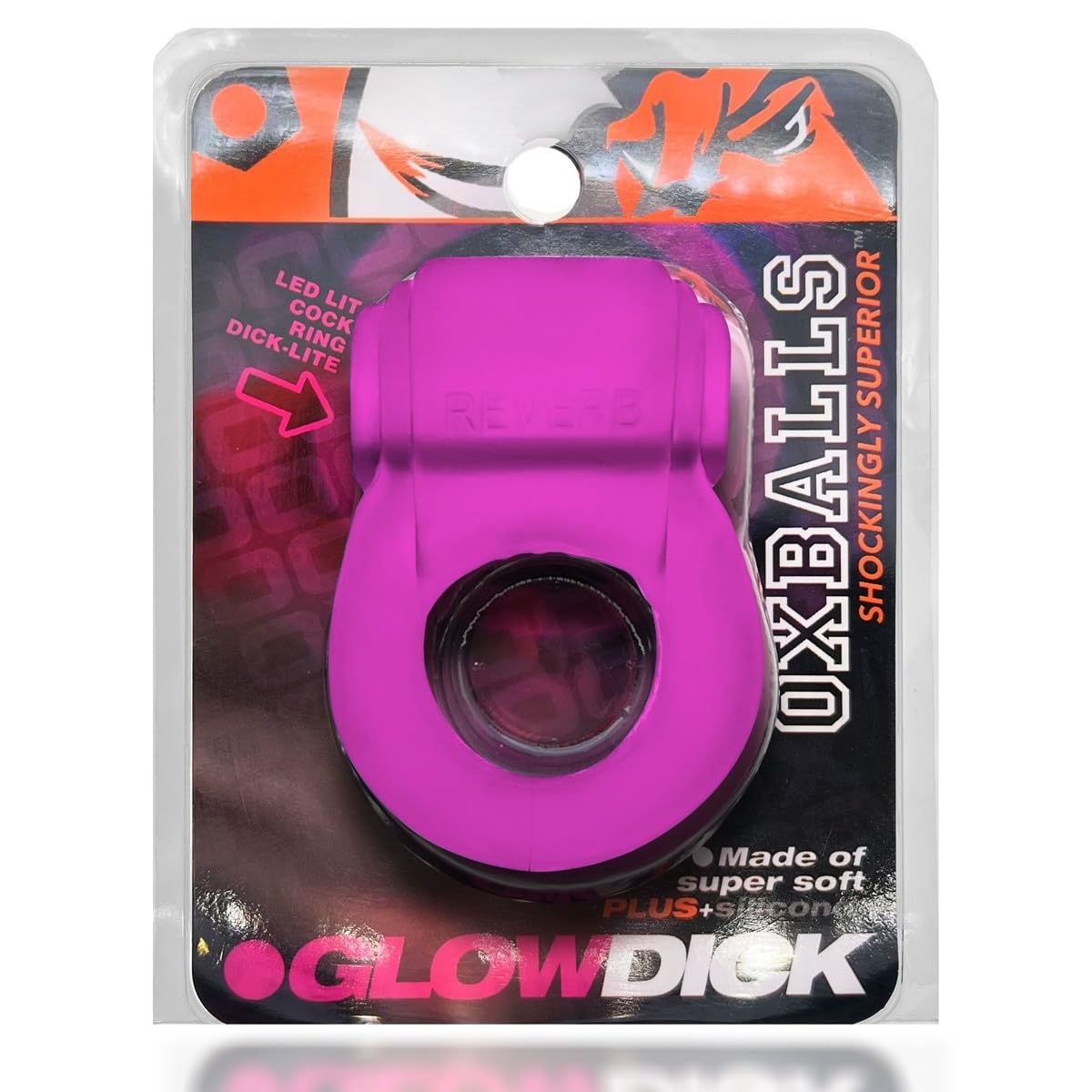 Oxballs Glowdick Cockring with Led Pink Ice