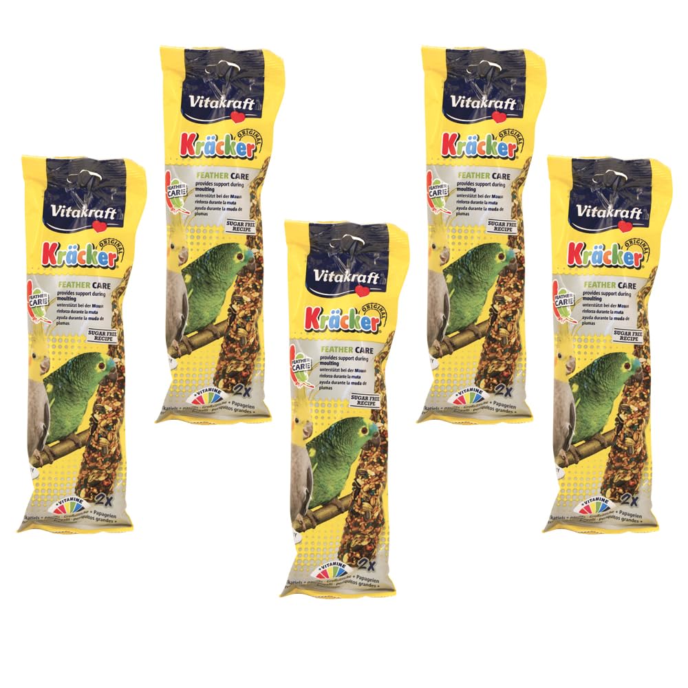Vitakract Kracker Treat Sticks 2pk Feather Care for Cockatiels and Parrots, Case of 5
