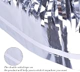 OWill 2 Pcs 3ft x 8.3ft Silver Tinsel Curtain Foil Fringe Backdrop view 6