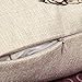 LINENLUX Christmas Characters Written in Black Linen Home Office Sofa Cushion by Pillowcase(Black,17.7x17.7In)