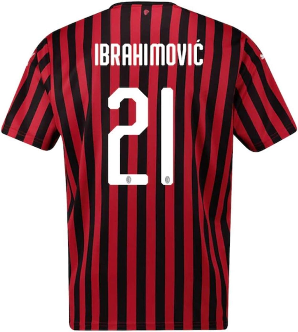 Ibrahimovic #21 Milan Mens Home 2019-2020 Season Soccer Jersey Red