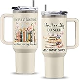 Uibunoo Book Lovers Gifts, 40 Oz Read Tumbler with Handle & Straw, Birthday Gift for Reading Lovers Readers, Reading Tumbler, Book Gift, Gifts for Thanksgiving Christmas, 1 PCS