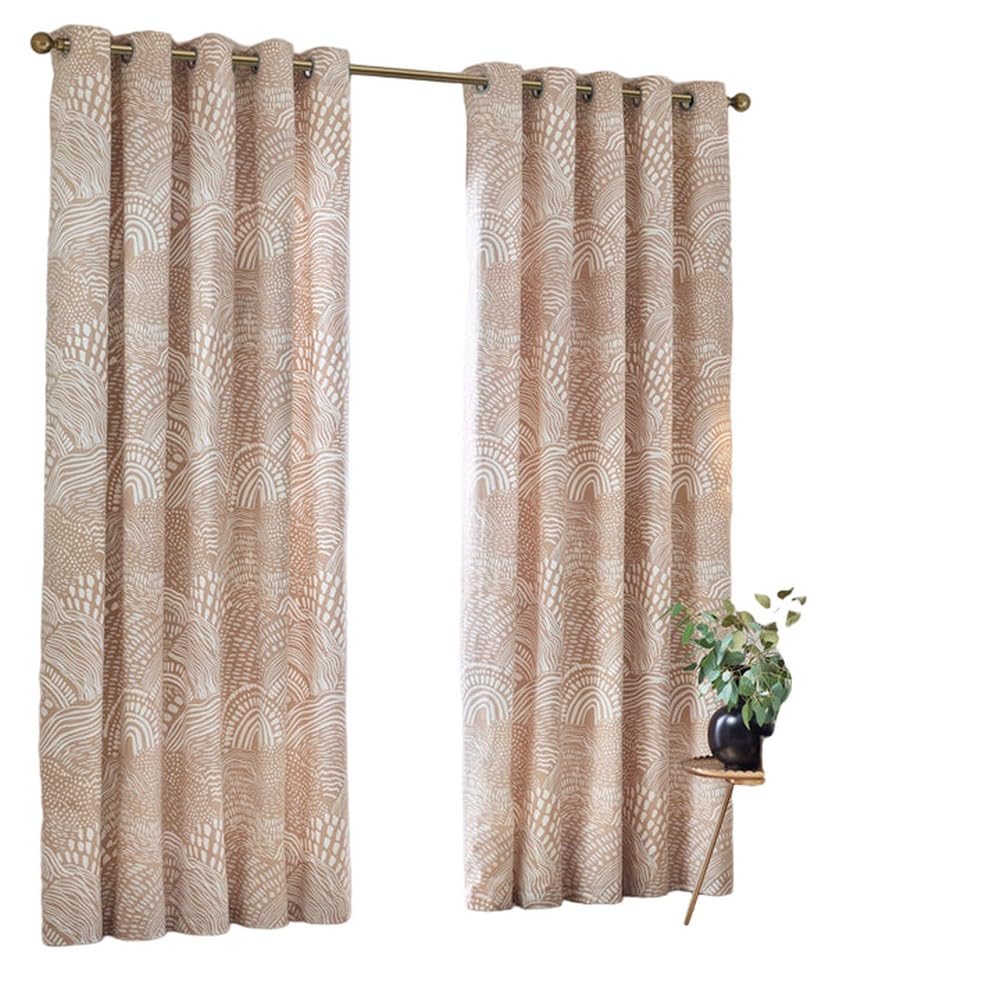 furn. Hoem Nola Abstract Geometric Eyelet Curtains