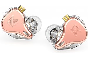 ERJIGO KZ x HBB DQ6S in-Ear Monitors Made for Music Lovers Wired Headset/Headphones Detachable Earphone HiFi Noise-canceling Earbuds (Rose Gold(Without mic))