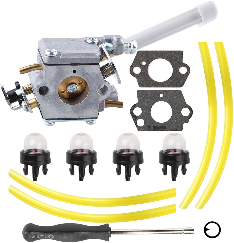 Powtol Mckin 308054079 Carburetor with Adjustment Tool Fuel Line for Ryobi BP42 RY08420 RY08420A Backpack Blower