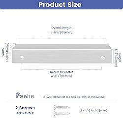 Peaha 10 Pack Kitchen Cabinet Handles 3-3/4 inch