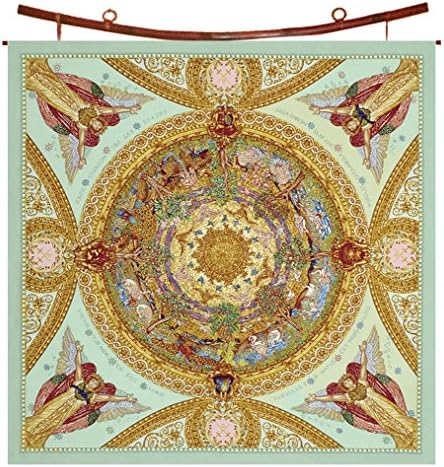 Scarf Women Fashion Headscarf Square with Stained Glass Inspired Art - Creation of the Birds Design