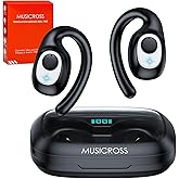 MUSICROSS Ai Translation Earbuds Real Time 144 Language Translator Earbuds Audifonos Traductores Inglés Español 4 in 1 Translator Device with 9 Working Modes for Travel Business Learning Black