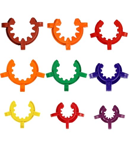 Plastic Joint Clips 10 Pcs 24 Mm Lab Keck Clamp #24 For 24/40 Ground Glass Joints - Green