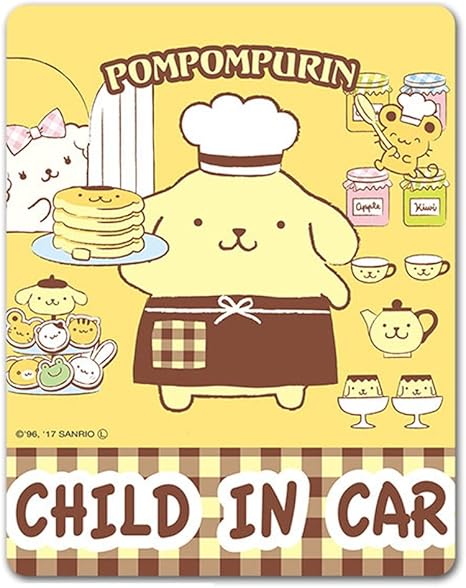 Amazon ポムポムプリン 車マグネットステッカー Child In Car サイン マーク 車 バイク