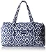 Vera Bradley Women's Cotton Large Travel Duffel Bag, Cobalt Tile, One Size