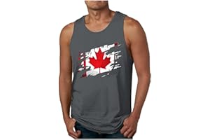 Canada Tank Tops, Mens Maple Leaf Graphic Sleeveless Shirt Vintage Canadian National Pride Summer Tee Tops