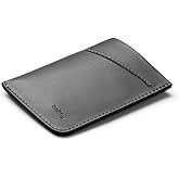 Bellroy Card Sleeve (Premium Leather Card Holder or Minimalist Wallet, Holds 2-8 Cards or Business Cards, Folded Note Storage) - CharcoalCobalt