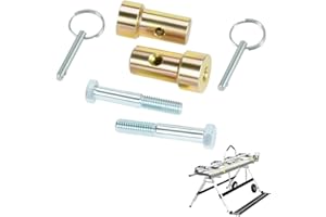 Kozlira 11398 Hemming Handle Plugs & Bolts & 11397 Pull Pins for Tapco Siding Brake Tools, Fits PRO 14, PRO 19, PRO 50 and Maximum, Replace 3/8-16 x 2-1/4", 0.25 x 1.25 Side Bend Brake Tool Parts