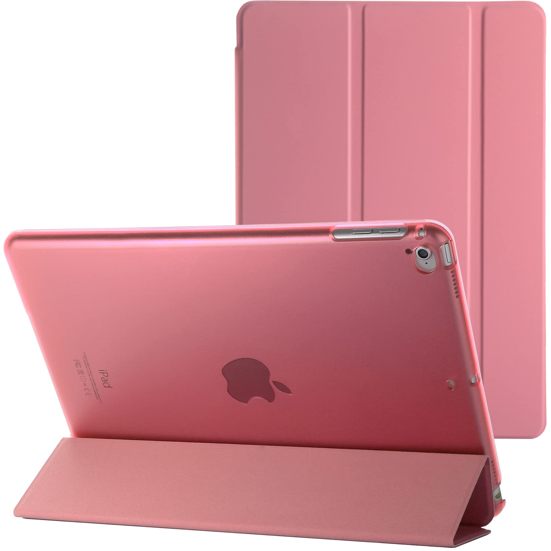 For Apple iPad 9.7 2017 5th Gen A1822 A1823 Smart Case with Automatic Magnetic Wake/Sleep (Pink)