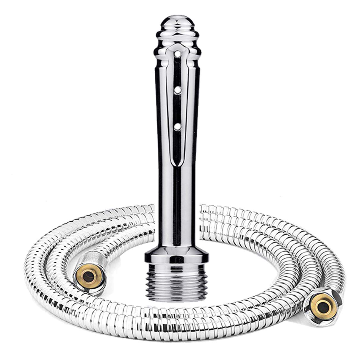 Shower Douche Cleansing System in Aluminum Men's and Women's Cleaning Shower Metal Shower Head-Pregnant Women Handheld Bidet 59 inch Shower Hose (Small)