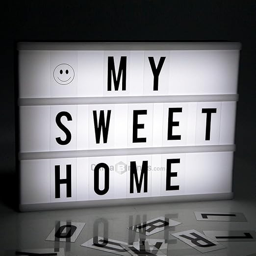 Amazon Justdoing Ledナイトライト Diy映画ライトボックスwith 90 Lettersフリーに適用可能な組み合わせ A4サイズ ホームデコレーション 結婚式装飾 ムービーnightsなど Justdoing ブックライト