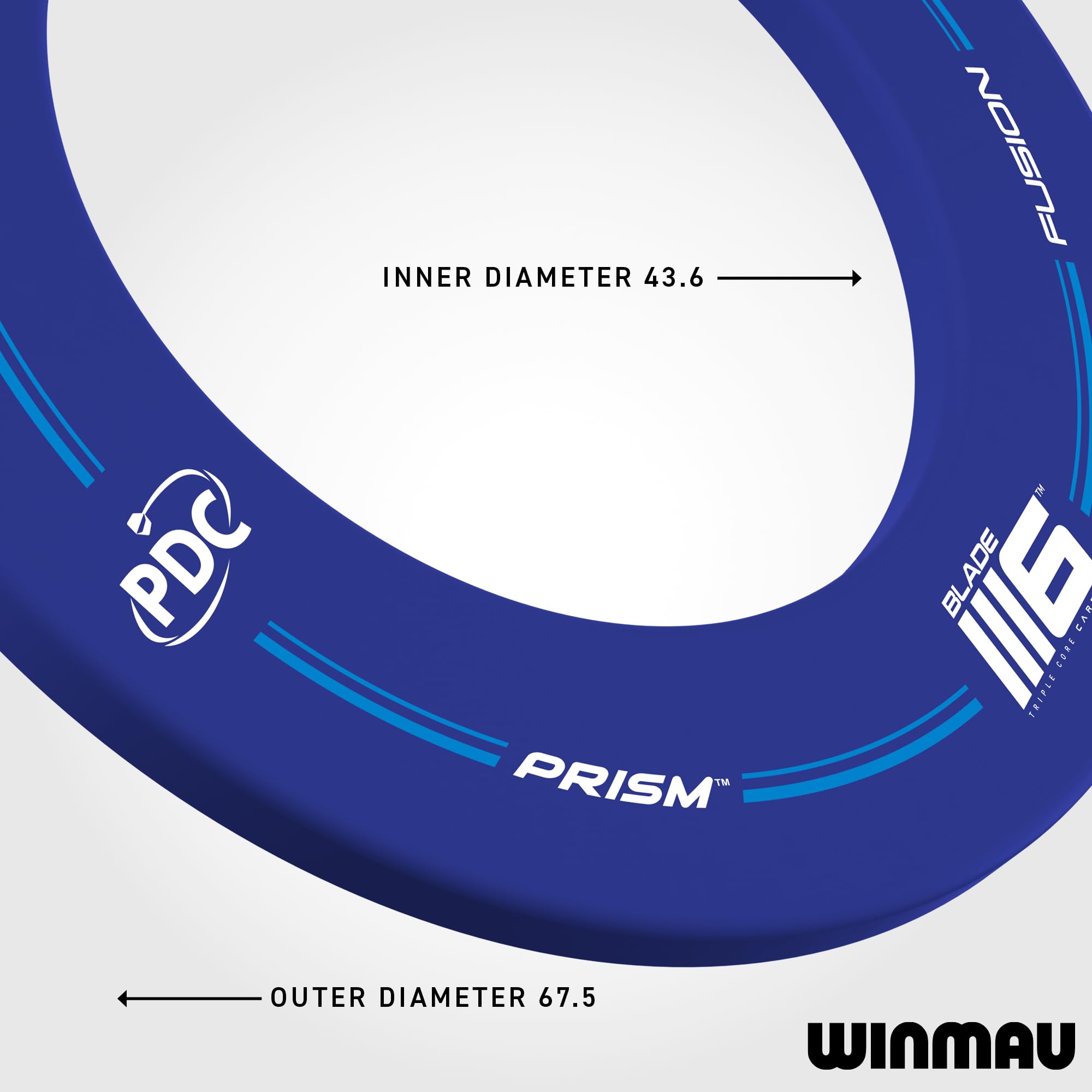 WINMAU PDC Blade 6 Dartscheibe Set mit Dart Surround – Steeldartscheibe Komplettset mit 2 Sets Steeldarts, Oche & Checkout-Karte – Professionelle Sisal Dartscheibe für Zuhause 4