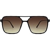 SOJOS Trendy Vintage Aviator Square Sunglasses For Womens Mens Retro 70s UV400 Women Sun Glasses SJ2327