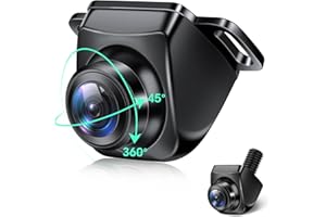 JANSITE AHD 1080P Backup Camera 360°Rotatable Back up Camera for Cars Reverse Camera for Truck Super Night Vision IP69K Waterproof Rear/Front/Side View Camera w 170° Wide Angle Reverse Line, No Drilling