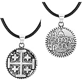 SATI JEWELRY Jerusalem Cross Necklace for Men & Women – 925 Sterling Silver Two-Sided Holy Sepulchre & Jerusalem Cross Pendant | Adjustable Leather Cord – Christian Gift, Christmas Gift for Men & Women