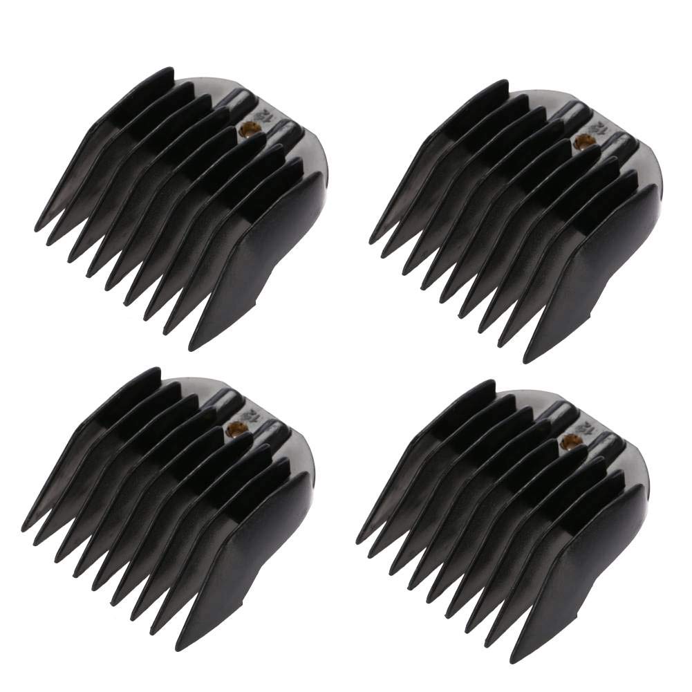 4PCS Professional Guide Comb Set Hair Clipper Black Replacement Guards Spare Parts Haircut Accessories