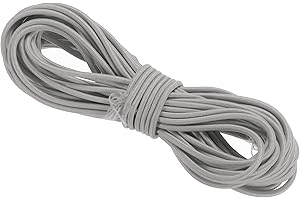 PATIKIL Elastic Cord Heavy Stretch String Rope 1/8" 11 Yards(3mm x 10m) Grey for Crafting DIY Sewing Hook Straps Camping Tie 