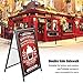 A-Frame Sidewalk Sign, Double-Side Poster Sandwich Board，Frame Poster Stand,Waterproof and Washable.Advertising Display Stand for Many Places Such As Bank, Restaurant, Bar, Station, Etc./US Send Good