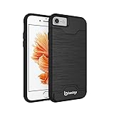 iPhone 7 Case, Bastex Hybrid Slim Fit Black Rubber
