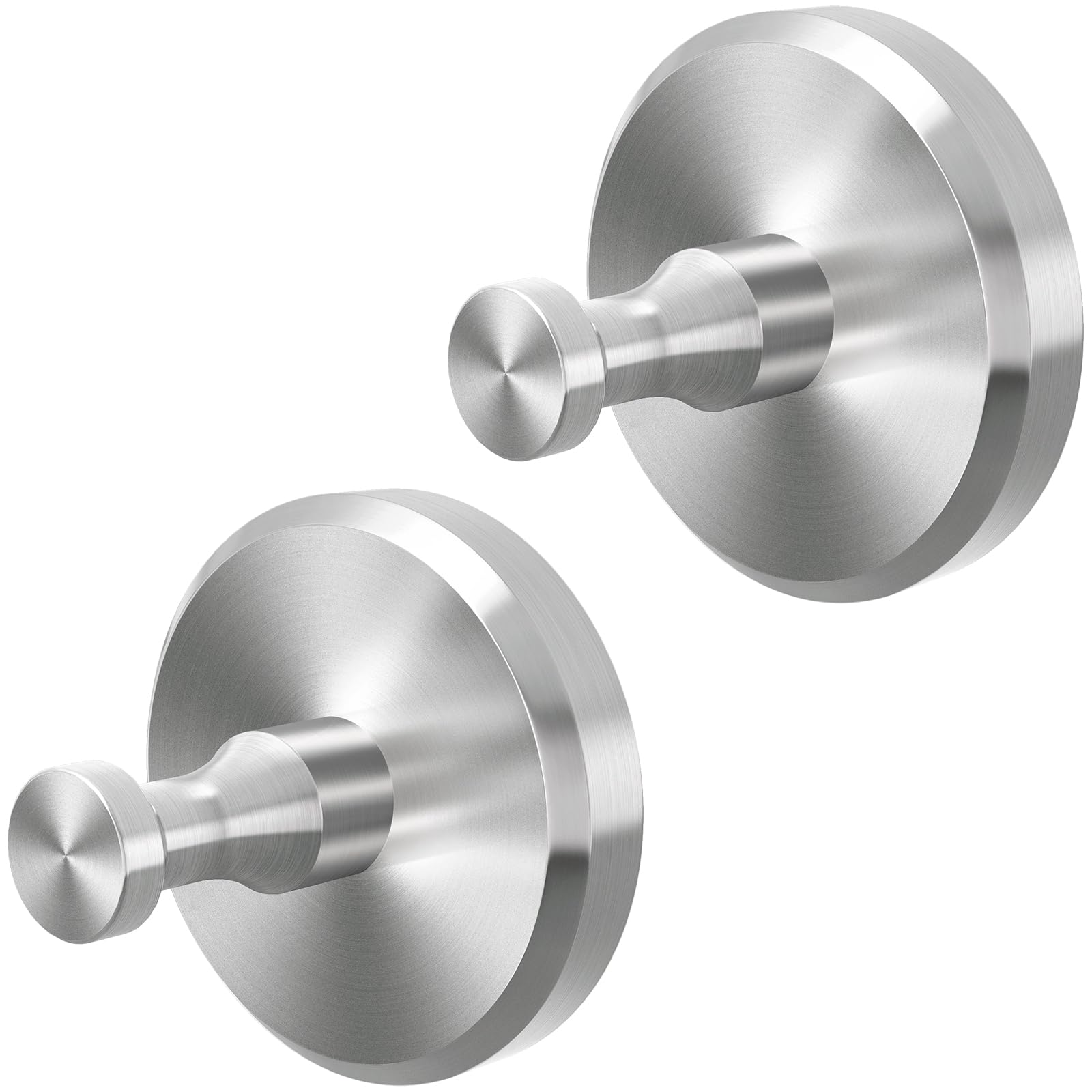 Photo 1 of ***2 PACKS****JUYSON Suction Cup Hooks, Shower Suction Hooks for Windows, Glass, Mirror, Tile, Bathroom Towel Hook for Hanging, Loofah, Robe, Brushed Nickel, 2 Pack