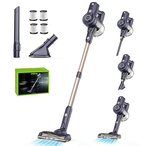 Oraimo Cordless Vacuum, Self-Standing Vacuum Cleaner, 6-in-1 Stick