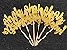 24-Pack Baby Cupcake Toppers, Gold Oh Baby Cake Toppers for Baby Shower Party Decorations
