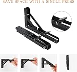 Quanerba Pack of 2 Folding Shelf Brackets 16in Heavy Duty Outdoor 80 kg view 4