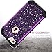 Casetego Compatible with iPhone 6S Plus Case,iPhone 6 Plus Case,Glitter Sparkle Bling Three Layer Heavy Duty Hybrid Sturdy Shockproof Protective Cover Case for Apple iPhone 6 Plus/6S Plus,Shiny Purple
