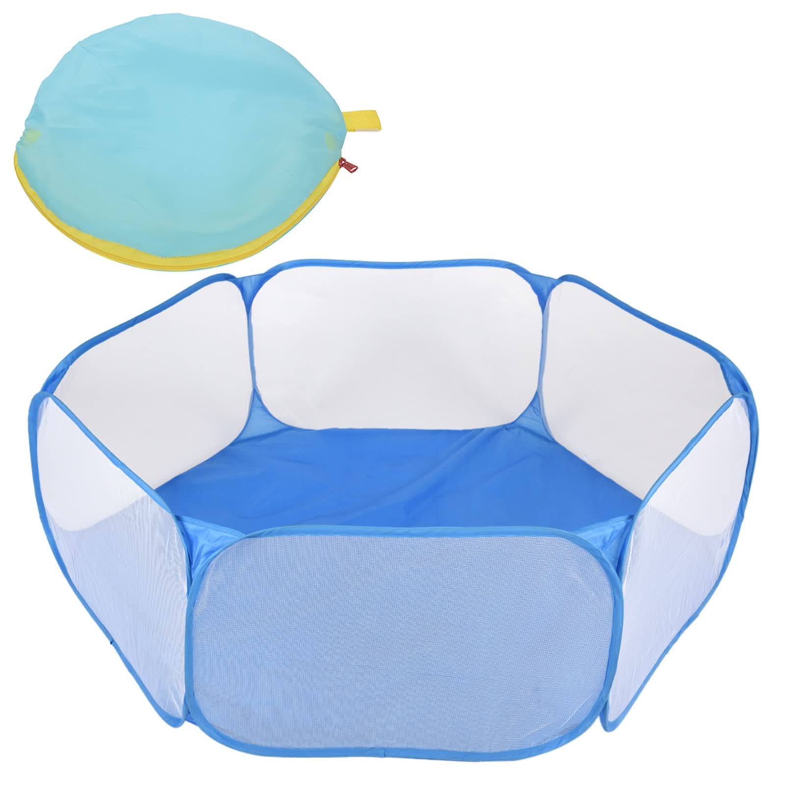Kids Ball Pit Play Tent Blue Mesh 120x60x38cm Foldable Portable Pool for Indoor Outdoor Use Ages 1+