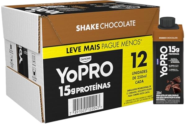 YoPRO Bebida Láctea UHT Chocolate 15g de proteínas 250ml - 12 unidades