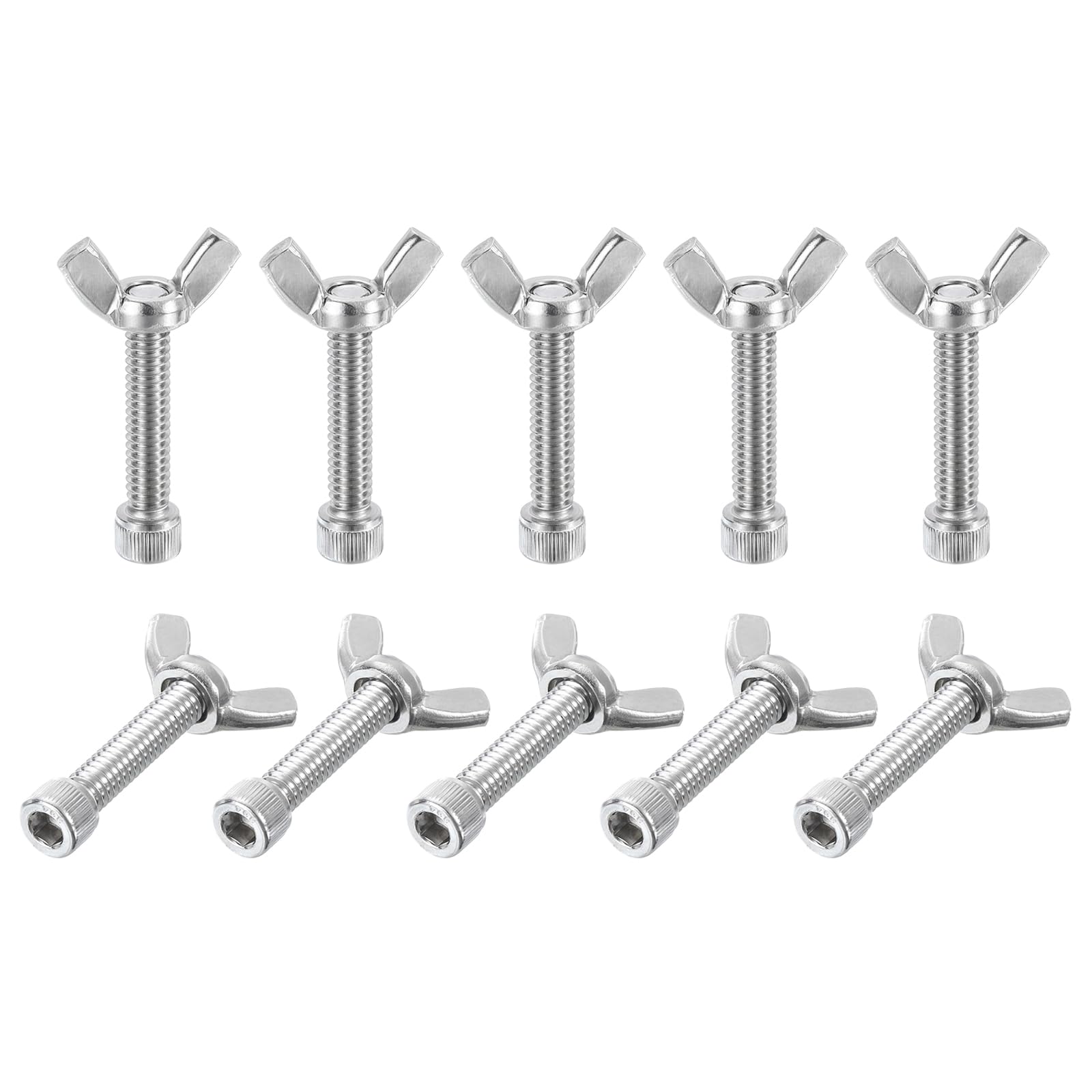 PATIKIL 1-1/4" Bat Pins, 10 Sets 304 Stainless Steel Pottery Pins Fits Any Standard Throwing Wheel Head Ceramic Bat, Pottery System Replacement Pins Tool for Pottery Construction Furniture