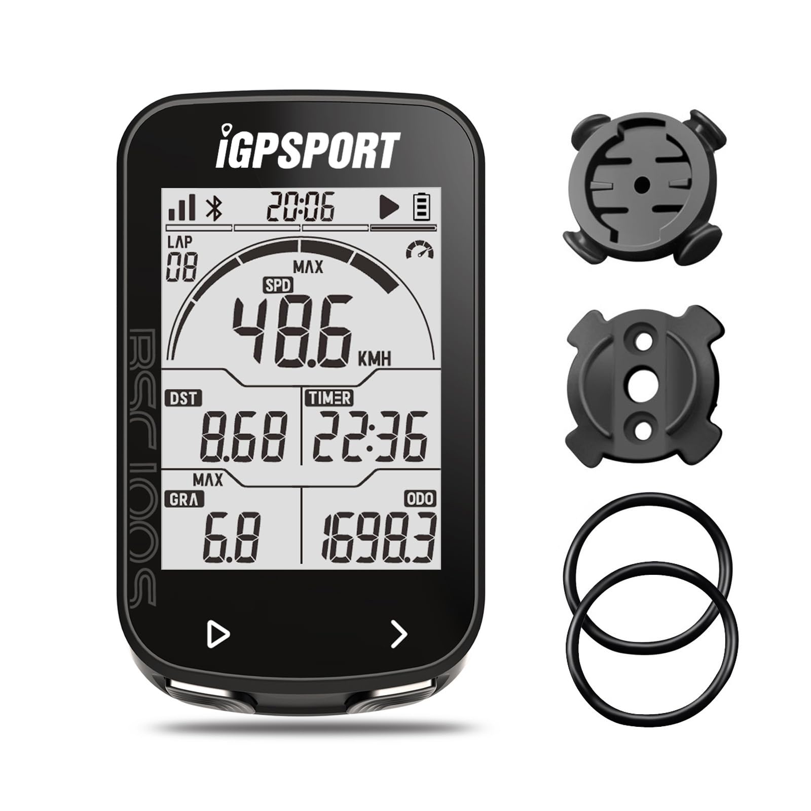 IGPSPORT BSC100S Ordinateur Vélo GPS Avec Vitesse, Altitude, Température - Compatible Strava Et ANT+