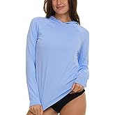Champion Rash Guard for Women with Hood, Long Sleeve Hoodie Swim Shirts for Women, Quick Dry UPF 50+ SPF Sun & UV Protection