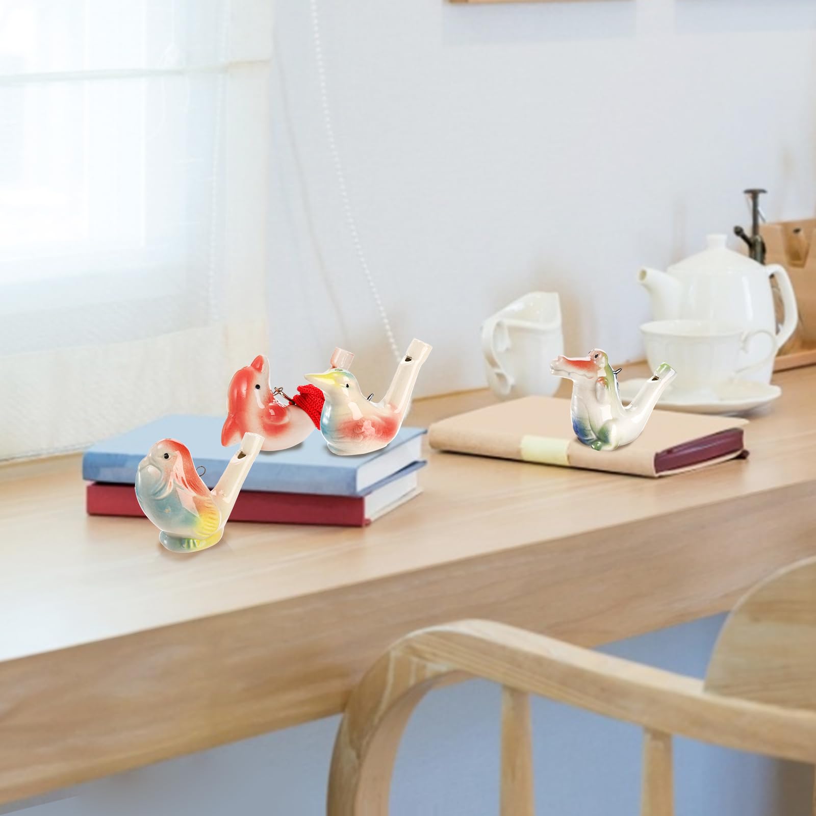 Hedume Set of 12 Ceramic Bird Whistles, Bird Water Whistles, Bird Call Whistle for Water and Bath Play Fun, Birthday Gift, Easter Gift