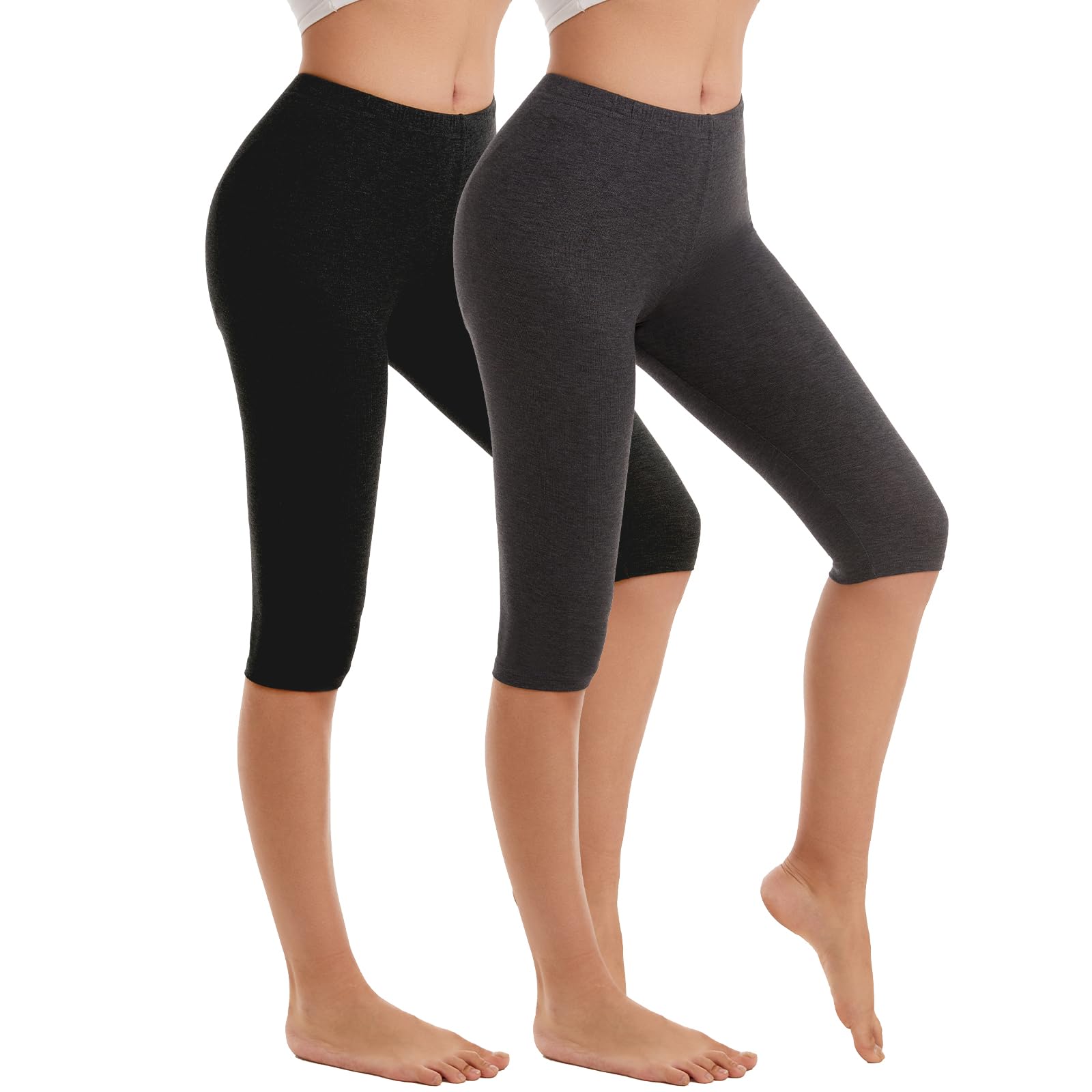 Vinconie Calf Length Leggings Women Cropped Cotton