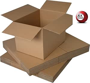 Lot de 10 Carton emballage double cannelure 60x40x30: Amazon.es: Oficina y papelería