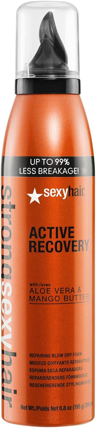 Sexy Hair Strong Active Recovery Repairing Blow Dry Foam, 205 ml, 205 ml (Pack of 1)